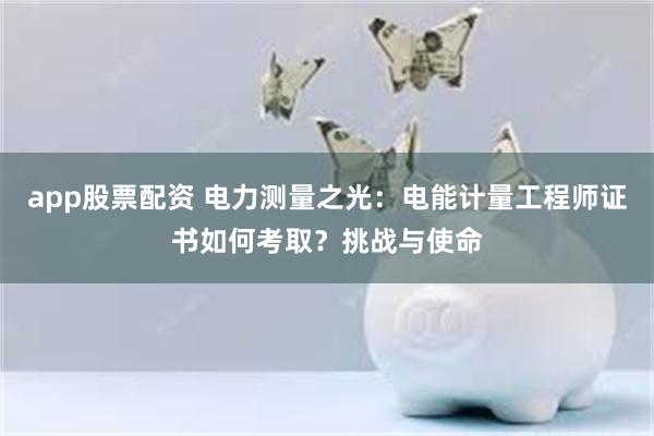 app股票配资 电力测量之光：电能计量工程师证书如何考取？挑战与使命