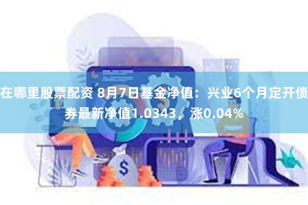 在哪里股票配资 8月7日基金净值：兴业6个月定开债券最新净值1.0343，涨0.04%