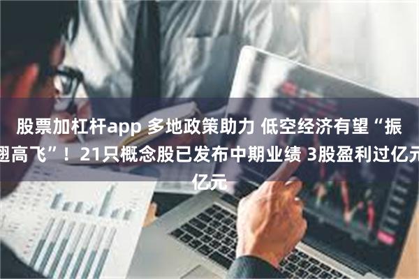 股票加杠杆app 多地政策助力 低空经济有望“振翅高飞”！21只概念股已发布中期业绩 3股盈利过亿元