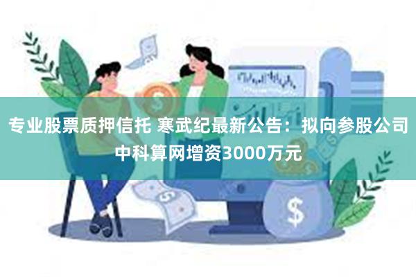 专业股票质押信托 寒武纪最新公告：拟向参股公司中科算网增资3000万元