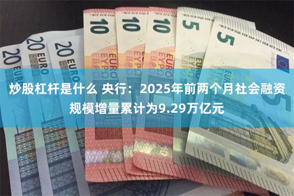 炒股杠杆是什么 央行：2025年前两个月社会融资规模增量累计为9.29万亿元